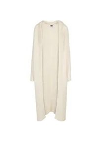 Strickjacke Urban Classics "Urban Classics Damen Ladies Hooded Feather Cardigan", Damen, Gr. M, sandwei&szlig;, 51% Polyamid, 49% Polyacryl, unifarben, normal, ohne Ausschnitt, Strickjacken Strickjacke