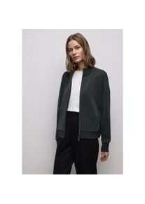 Cardigan Street One, Damen, Gr. 38, schwarz, Stoff, 46% Modal, 46% Polyester, 8% Elasthan, unifarben, comfort fit normal, Rundhals, B&uuml;ndchen, Strickjacken, im Silk Look