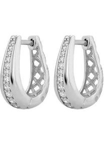 Adelia&acute;s Klappcreolen ADELIA ́S "Kinder Ohrringe &ndash; Klappcreole aus 925 Silber mit Zirkonia", M&auml;dchen, Gr. Kinder, Silber 925 (Sterlingsilber), silber, Ohrringe Klappcreolen, Sch&ouml;ne Geschenkidee zum Muttertag