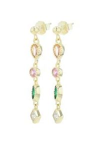 Adelia&acute;s Paar Ohrh&auml;nger ADELIA ́S "Damen Ohrringe &ndash; Ohrstecker aus 925 Silber mit Zirkonia", Damen, Gr. Damen, Silber 925 (Sterlingsilber), gold, Ohrringe, Perfekt als Geschenk zum einfach so