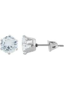 Adelia&acute;s Paar Ohrh&auml;nger ADELIA ́S "Damen Ohrringe &ndash; Ohrstecker aus Edelstahl mit Zirkonia", Damen, Gr. Damen, Edelstahl, silber, Ohrringe, Sch&ouml;ne Geschenkidee zum Weihnachten