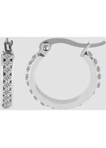 Adelia&acute;s Paar Creolen ADELIA ́S "Damen Ohrringe &ndash; Creole aus Edelstahl mit Strass Steinchen", Damen, Gr. Damen, Edelstahl, silber, Ohrringe, Geschenkidee: zeitlos und vielseitig