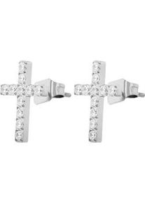 Adelia&acute;s Paar Ohrh&auml;nger ADELIA ́S "Damen Ohrringe &ndash; Ohrstecker aus Edelstahl mit Strass Steinchen", Damen, Gr. Damen, Edelstahl, silber, Ohrringe, Perfekt als Geschenk f&uuml;r besondere Menschen