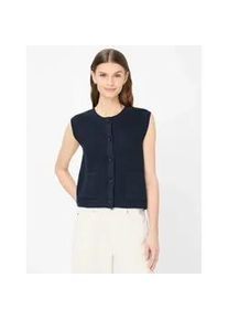 Rundhalspullover Brax "Style ELISA", Damen, Gr. 42, navy, Strick, 100% Baumwolle, Rundhals, Pullover Rundhalspullover