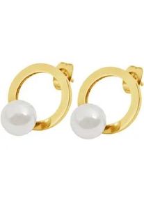 Adelia&acute;s Paar Ohrh&auml;nger ADELIA ́S "Damen Ohrringe &ndash; Ohrstecker aus Edelstahl mit Perle", Damen, Gr. Damen, Edelstahl, gold, Ohrringe, Ein stilvolles Geschenk f&uuml;r besondere Momente