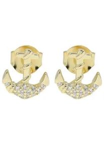 Adelia&acute;s Paar Ohrh&auml;nger ADELIA ́S "Damen Ohrringe &ndash; Ohrstecker aus 925 Silber mit Zirkonia", Damen, Gr. Damen, Silber 925 (Sterlingsilber), gold, Ohrringe, Ideal als Geschenk f&uuml;r besondere Anl&auml;sse