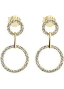 Adelia&acute;s Paar Ohrh&auml;nger ADELIA ́S "Damen Ohrringe &ndash; Ohrstecker aus 925 Silber", Damen, Gr. Damen, Silber 925 (Sterlingsilber), gold, Ohrringe, Ideal zum Verschenken &ndash; schlicht und stilvoll
