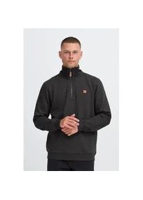 Troyer Blend "BHPomes", Herren, Gr. M, charcoal mix, Sweatware, 60% Baumwolle, 40% Polyester, unifarben, normal normal, hoch geschlossener Ausschnitt, Pullover Troyer, Klassischer Sweat-Troyer mit Taschen