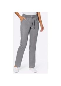 Schlupfjeans Classic Basics, Damen, Gr. 46, Normalgr&ouml;&szlig;en, grau, denim, 100% Baumwolle, unifarben, lang, Jeans Schlupfjeans