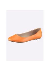 Ballerina Casual Looks, Damen, Gr. 37, orange, Lederimitat, Schuhe Ballerina