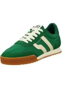 Sneaker Gant "Baylle", Herren, Gr. 42, gr&uuml;n, Nylon, Veloursleder, kontrastfarbene Details, Schuhe Sneaker, Retro Sneaker, Schn&uuml;rschuh mit modischer Gummilaufsohle