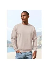 Sweatshirt John Devin, Herren, Gr. L (52/54), creme, Obermaterial: 83% Baumwolle, 16% Polyester, 1% Elasthan, regular fit, Rundhals, angesetztes B&uuml;ndchen, Sweatshirts Sweatshirt, Pullover aus Struktur-Qualit&auml;t