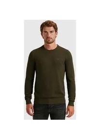 PME-Legend Rundhalspullover PME LEGEND, Herren, Gr. 3XL, beluga, Web, Obermaterial: 50% Baumwolle, 50% Modal, unifarben, regular fit normal, Rundhals, Rippb&uuml;ndchen, Pullover Rundhalspullover, mit Logo Stickerei