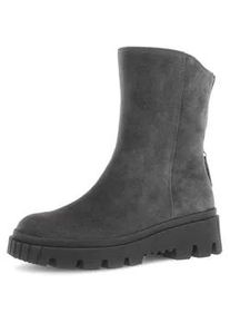 Plateaustiefelette Gabor "Plateau Stiefelette", Damen, Gr. 40,5, grau, Schuhe