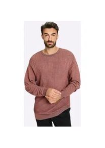 Rundhalspullover Marco Donati "Pullover", Herren, Gr. 54, rosenholz, anthrazit, 50% Baumwolle, 50% Polyacryl, Pullover Rundhalspullover