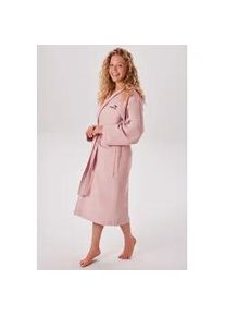 Unisex-Bademantel Kangaroos "Cassidy, f&uuml;r Damen & Herren, Standardl&auml;nge & &Uuml;berl&auml;nge" Gr. XXL, altrosa, L:125cm, Walkfrottee, Hausm&auml;ntel, mit Taschen, M&auml;nner und Frauen, Baumwolle, Reise, Hotel, Sauna, S-3XL