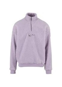 Sweater Karl Kani "Karl Kani KK Metal Signature Teddy Troyer", Herren, Gr. S, lila, 100% Polyester, Sweatshirts Sweater
