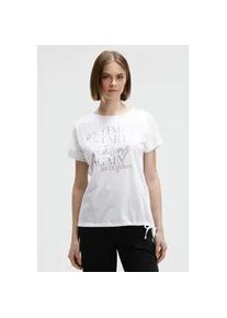 Rundhalsshirt SOCCX, Damen, Gr. 3XL, wei&szlig;, Single Jersey, Material: 100% Baumwolle, bedruckt, loose fit normal, Rundhals, angeschnitten gerader Abschluss, Shirts Rundhalsshirt, mit Bindeband am Saum