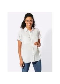 Longbluse Inspirationen, Damen, Gr. 36, wei&szlig;, 100% Viskose, unifarben, Blusen Longbluse