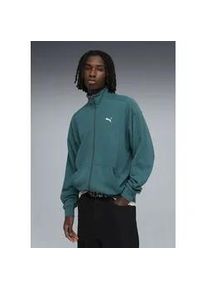 Sweatjacke Puma "CLASS RELAXED PINNACLE TRACK JACKET TR", Herren, Gr. L, emerald ice, Sweatware, Obermaterial: 68% Baumwolle, 32% Polyester, unifarben, regular fit normal, angesetztes B&uuml;ndchen, Sweatjacken Sweatjacke, ohne Kapuze, f&uuml;r sportliche Aktivit&auml;ten und Freizeit, Regular Fit