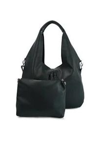 Schultertasche Harpa "AVEL", Damen, Gr. B/H/T: 45cm x 31cm x 45cm, schwarz, Polyurethan (PU), unifarben, Taschen Schultertasche, mit zus&auml;tzlicher Umh&auml;ngetasche