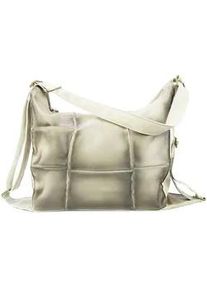 Schultertasche Harpa "GEORGIA", Herren, Gr. B/H/T: 15cm x 15cm x 41cm, taupe, grau, Baumwolle, unifarben, Taschen Schultertasche, in moderner Patchwork-Optik