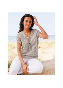 Pullunder Casual Looks "Pullunder", Damen, Gr. 46, sand, meliert, 100% Baumwolle, meliert, Pullover Pullunder