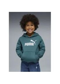 Kapuzensweatshirt Puma "ESS NO. 1 LOGO HOODIE FL PS", Jungen, Gr. 116, emerald ice, Fleece, Obermaterial: 66% Baumwolle, 34% Polyester, bedruckt, regular fit normal, angesetztes B&uuml;ndchen, Sweatshirts, f&uuml;r Kinder, mit K&auml;ngurutasche, mit Jerseyfutter, Regular Fit