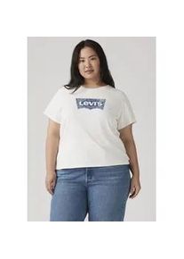 Levi's T-Shirt LEVI'S PLUS "PL PERFECT TEE", Damen, Gr. XXL (50/52), plus bandana bw fill t3 hellwei&szlig;, Single Jersey, Obermaterial: 100% Baumwolle, Shirts T-Shirt
