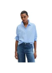 Marc O'Polo Langarmbluse MARC O'POLO "aus Baumwoll-Chambray", Damen, Gr. 44, bright blau, Obermaterial: 100% Baumwolle, unifarben, regular fit bauchfrei, Manschette, Blusen