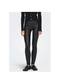 Skinny-fit-Jeans Only "ONLROYAL HW SK COAT SPARKLE DNM BOX", Damen, Gr. XL (42), L&auml;nge 32, schwarz detail:sparkle, Denim/Jeans, Obermaterial: 77% Viskose, 20% Polyester, 3% Elasthan, unifarben, skinny fit kn&ouml;chellang, Jeans