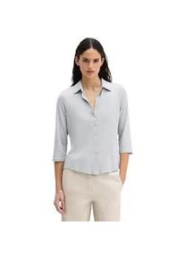 Marc O'Polo Blusenshirt MARC O'POLO "aus LENZINGTM ECOVEROTM", Damen, Gr. S, grau horizon, Obermaterial: 94% Viskose, 6% Elasthan, unifarben, regular fit, normaler Saum, Shirts Blusenshirt