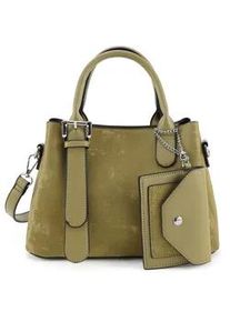 Henkeltasche Harpa "SELUNE", Damen, Gr. B/H/T: 30cm x 19cm x 30cm, olivgr&uuml;n, Polyurethan (PU), unifarben, Taschen, mit praktischer Mini-Geldb&ouml;rse