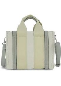 Schultertasche Harpa "TAMI", Damen, Gr. B/H/T: 24cm x 18cm x 24cm, hellgrau, Polyurethan (PU), mehrfarbig, Taschen Schultertasche, mit sportlichen Canvas-Streifen