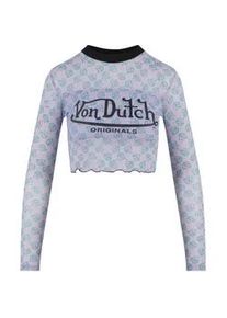 Longsleeve Von Dutch "Von Dutch AKELA SHIRTS", Damen, Gr. L, pink, 100% Polyester, bedruckt, normal, Rundhals, Shirts
