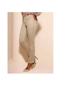 5-Pocket-Jeans Ascari, Damen, Gr. 40, Normalgr&ouml;&szlig;en, beige, 54% Baumwolle, 37% Lyocell, 6% Elastomultiester, 3% Elasthan, unifarben, lang, Jeans 5-Pocket-Jeans