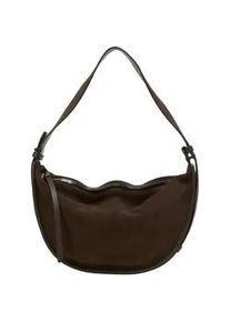 Marc O'Polo Umh&auml;ngetasche MARC O'POLO "im Slouchy-Shape mit festem Boden", Damen, Gr. B/H/T: 6cm x 24cm x 8cm, shaded braun, Leder, unifarben, Taschen Umh&auml;ngetasche