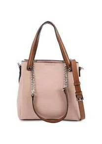 Henkeltasche Harpa "GABBIE", Damen, Gr. B/H/T: 10cm x 28cm x 28cm, hellrosa, Lederimitat, unifarben, Taschen, mehrere F&auml;cher