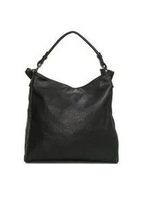 Schultertasche Harpa "HULA", Damen, Gr. B/H/T: 9cm x 35cm x 35cm, schwarz, Polyurethan (PU), unifarben, Taschen Schultertasche, mit seitlichen Kettendetails