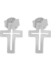 Adelia&acute;s Paar Ohrh&auml;nger ADELIA ́S "Damen Ohrringe &ndash; Ohrstecker Kreuz aus 925 Silber", Damen, Gr. Damen, Silber 925 (Sterlingsilber), silber, Ohrringe, Perfekt als Geschenk f&uuml;r besondere Menschen