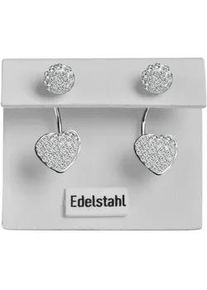 Adelia&acute;s Paar Ohrh&auml;nger ADELIA ́S "Damen Ohrringe &ndash; Ohrstecker aus Edelstahl mit Strass Steinchen", Damen, Gr. Damen, Edelstahl, silber, Ohrringe, Zum Verschenken an Menschen, die Ihnen am Herzen liegen