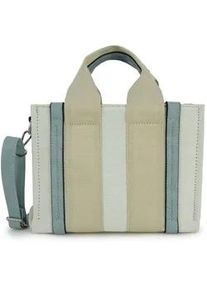 Schultertasche Harpa "TAMI", Damen, Gr. B/H/T: 24cm x 18cm x 24cm, hellblau, Polyurethan (PU), mehrfarbig, Taschen Schultertasche, mit sportlichen Canvas-Streifen