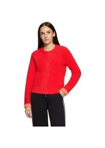Strickjacke Betty Barclay "Damen mit Rei&szlig;verschluss", Damen, Gr. 38, high risk rot, Strick, Obermaterial: 55% Polyester, 45% Polyamid, gerade normal, Rundhals, Strickjacken Strickjacke