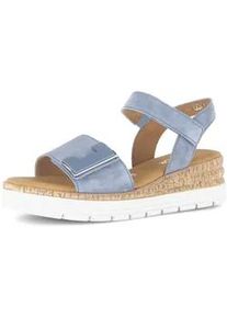 Plateausandaletten Gabor "Plateau Sandale", Damen, Gr. 44, blau, Schuhe