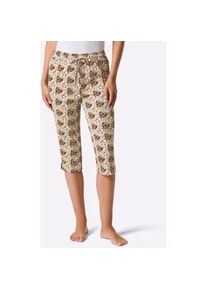 w&auml;schepur Schlafhose W&Auml;SCHEPUR, Damen, Gr. 48/50, Normalgr&ouml;&szlig;en, camel, schoko, bedruckt, 50% Baumwolle, 50% Modal, bedruckt, gemustert, mehrfarbig, Hosen Schlafhose