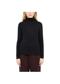 Langarmshirt Mustang "Damen Style Victoria", Damen, Gr. S, schwarz, Jersey, 95% Viskose, 5% Elasthan, Rundhals, Shirts Langarmshirt