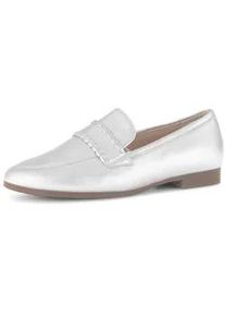 Slipper Gabor "Slipper", Damen, Gr. 38,5, silber, Schuhe Slipper