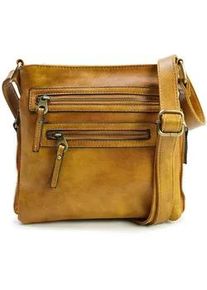 Schultertasche Harpa "LOXLEY", Damen, Gr. B/H/T: 6cm x 24cm x 25cm, karamell, Polyurethan (PU), unifarben, Taschen Schultertasche, mit vielen F&auml;chern