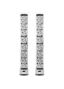 Adelia&acute;s Klappcreolen ADELIA ́S "Damen Ohrringe &ndash; Klappcreole aus Edelstahl mit Strass Steinchen", Damen, Gr. Damen, Edelstahl, silber, Ohrringe Klappcreolen, Ein stilvolles Geschenk f&uuml;r besondere Momente