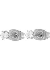 Adelia&acute;s Paar Ohrh&auml;nger ADELIA ́S "Damen Ohrringe &ndash; Ohrstecker aus Edelstahl mit Zirkonia", Damen, Gr. Damen, Edelstahl, silber, Ohrringe, Ein kleines Geschenk mit gro&szlig;er Wirkung